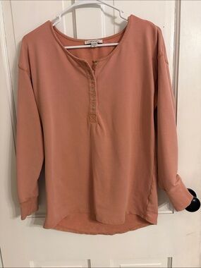 American Eagle AE womans Oversized soft  Henley Sweatshirt Top  XS cozy